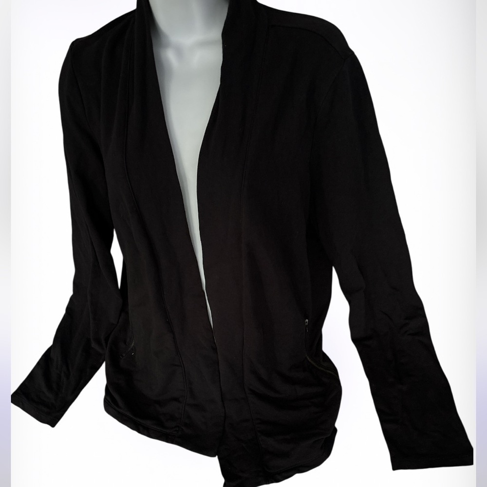 Talbots black Light Sweater open cardigan Sz S